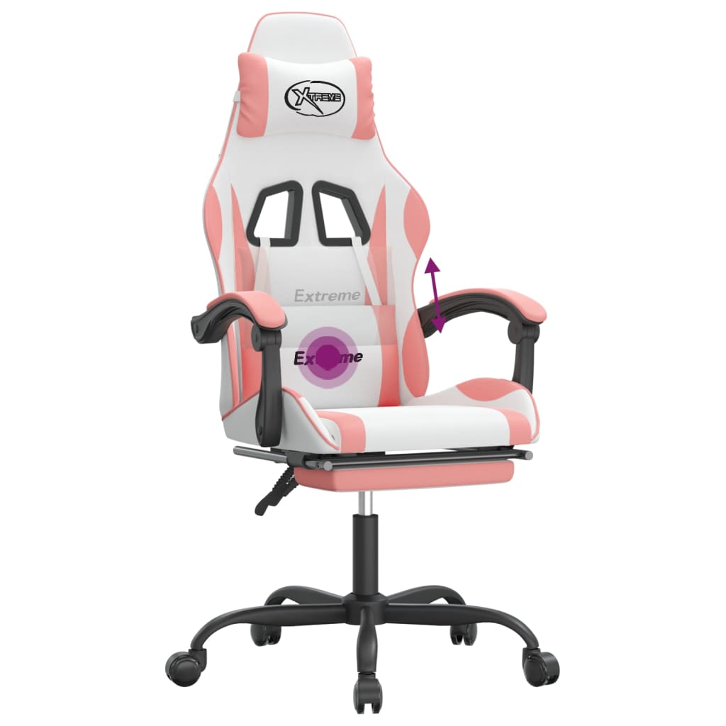 Velryxen Zenith – Chaise gaming avec repose-pied et massage