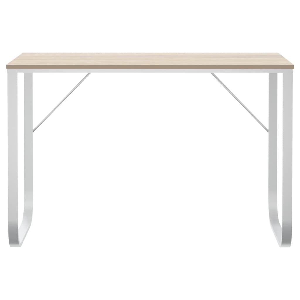 Bureau d’ordinateur Blanc et Chêne