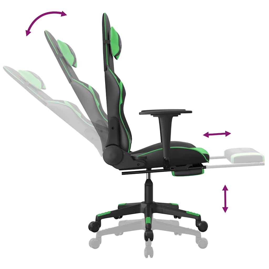 Velryxen Zenith – Chaise gaming avec repose-pied et massage