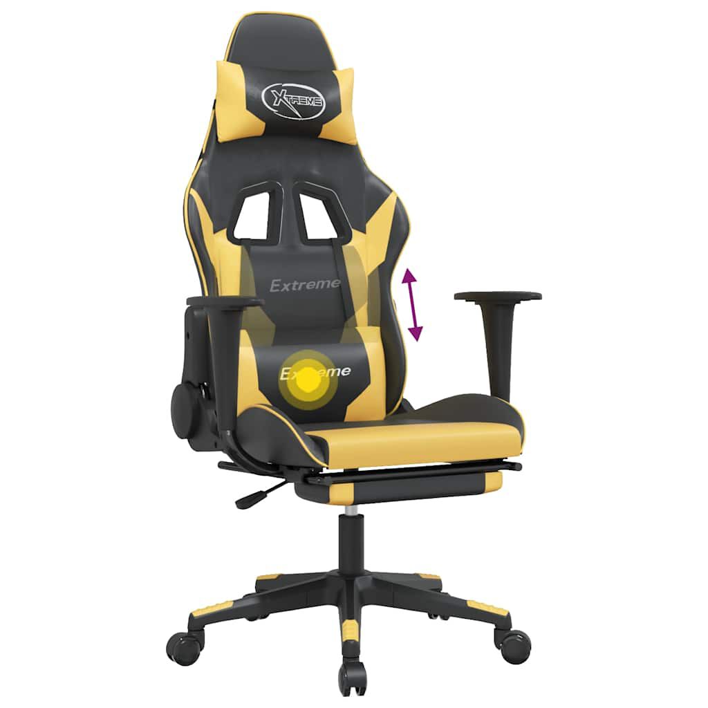 Velryxen Zenith – Chaise gaming avec repose-pied et massage