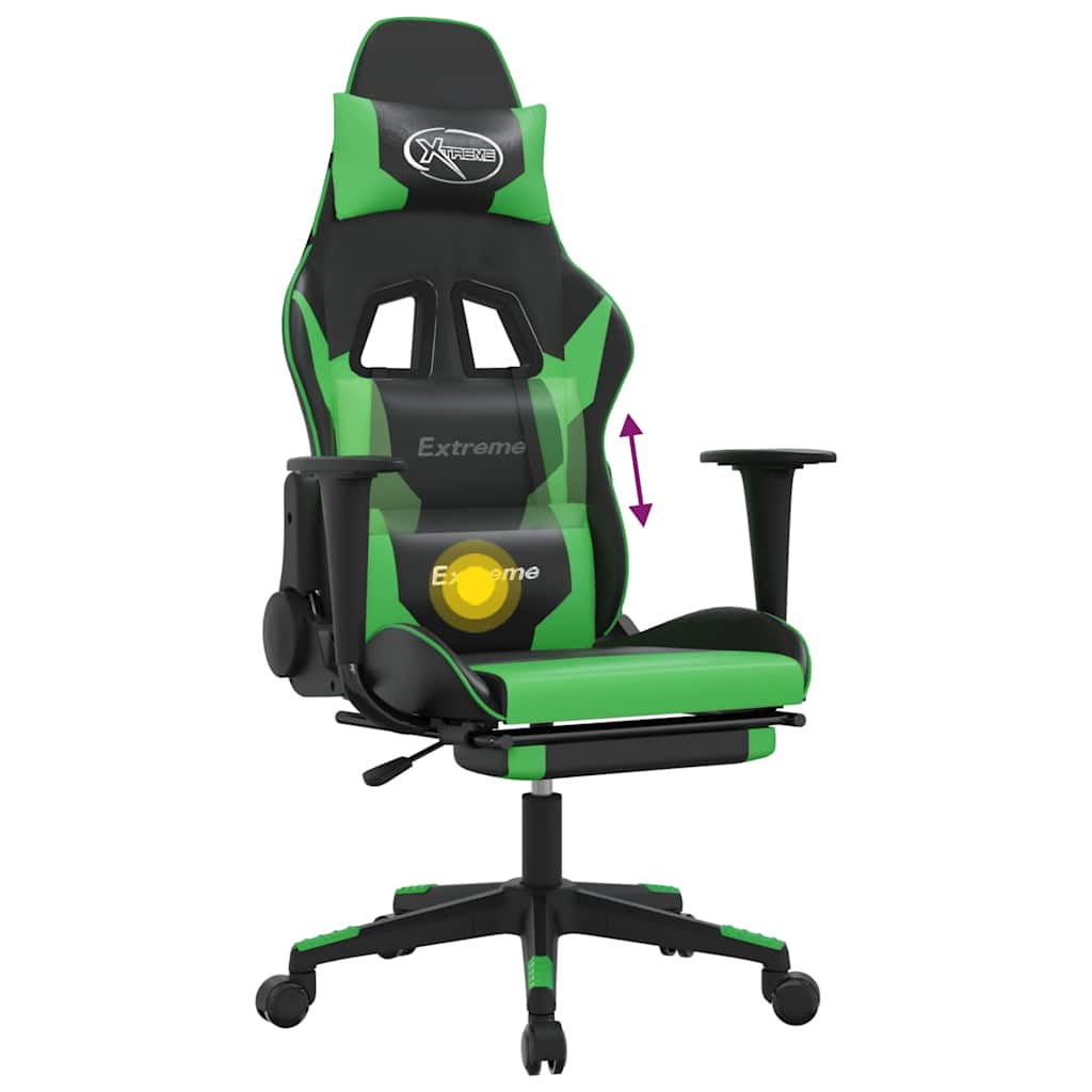 Velryxen Zenith – Chaise gaming avec repose-pied et massage