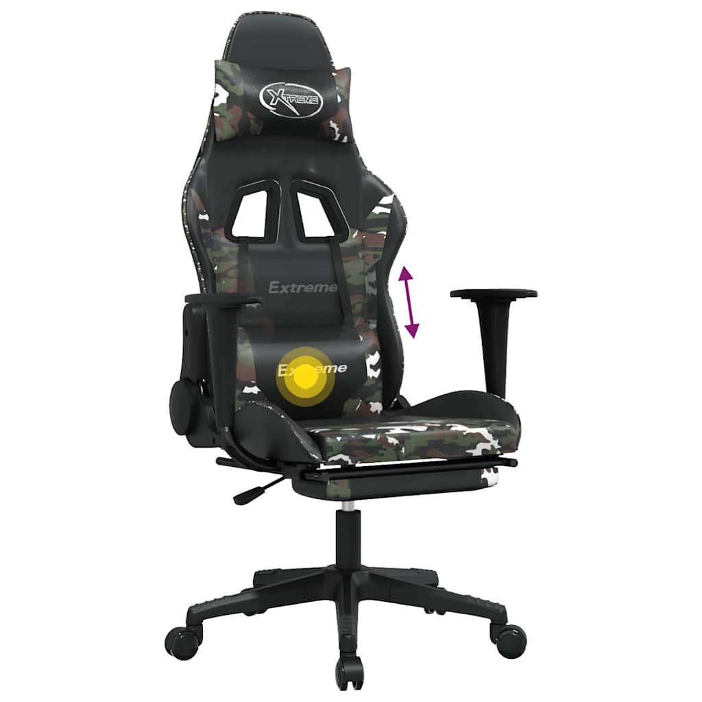 Velryxen Zenith – Chaise gaming avec repose-pied et massage